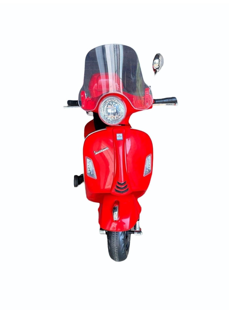 Vespa Motorcycle With Box Red Q618P - Image 2